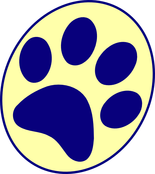 panther clipart footprint