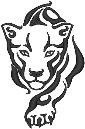 cougar clipart stencil