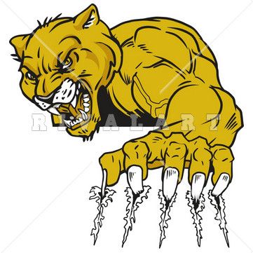 panther clipart yellow