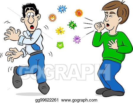 cough clipart infected person
