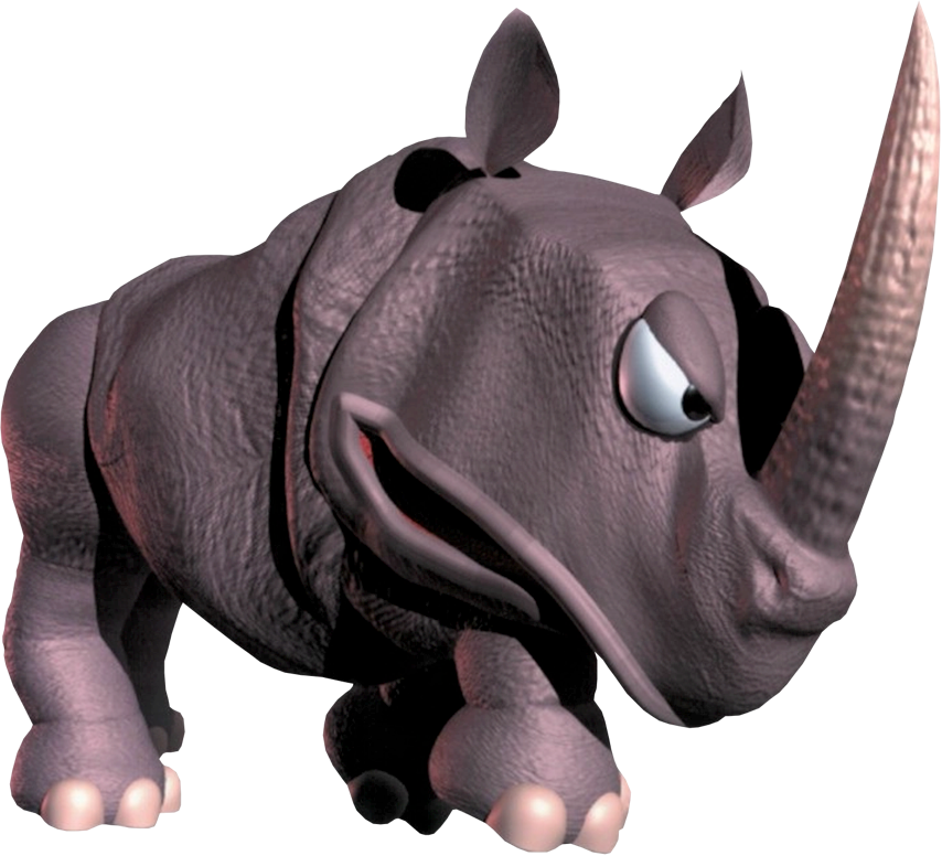 Purple clipart rhino. Animal buddy rarewiki fandom