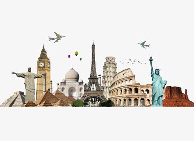 Countries around the world. Traveling clipart foreign