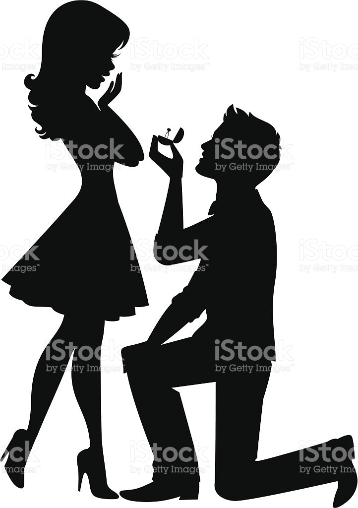 engagement clipart silhouette