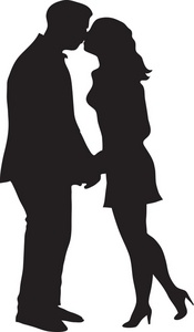 couple clipart kiss