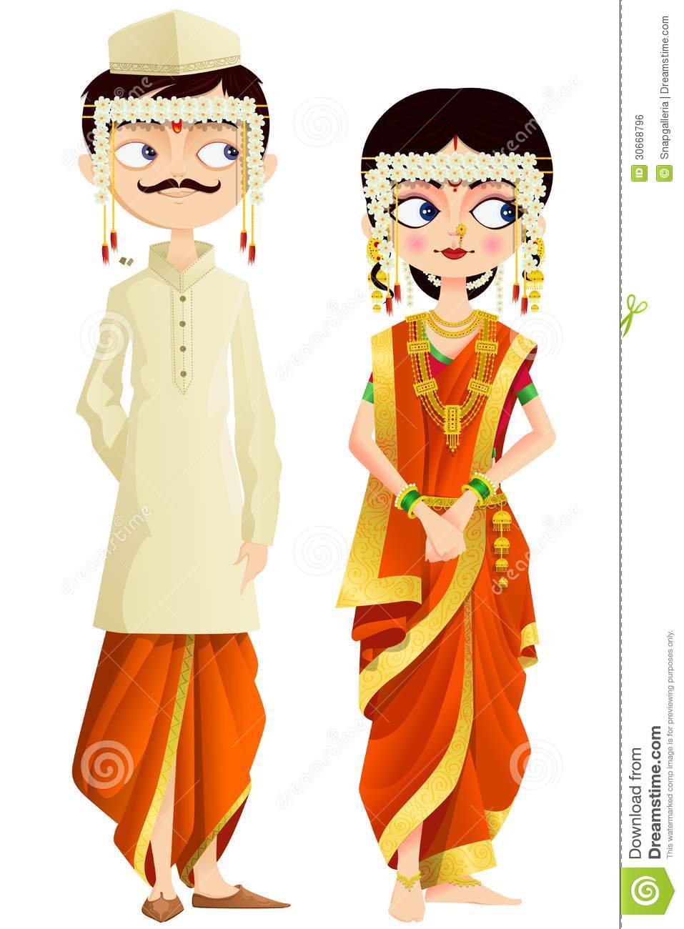 couple clipart marathi