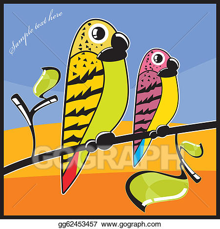parrot clipart couple