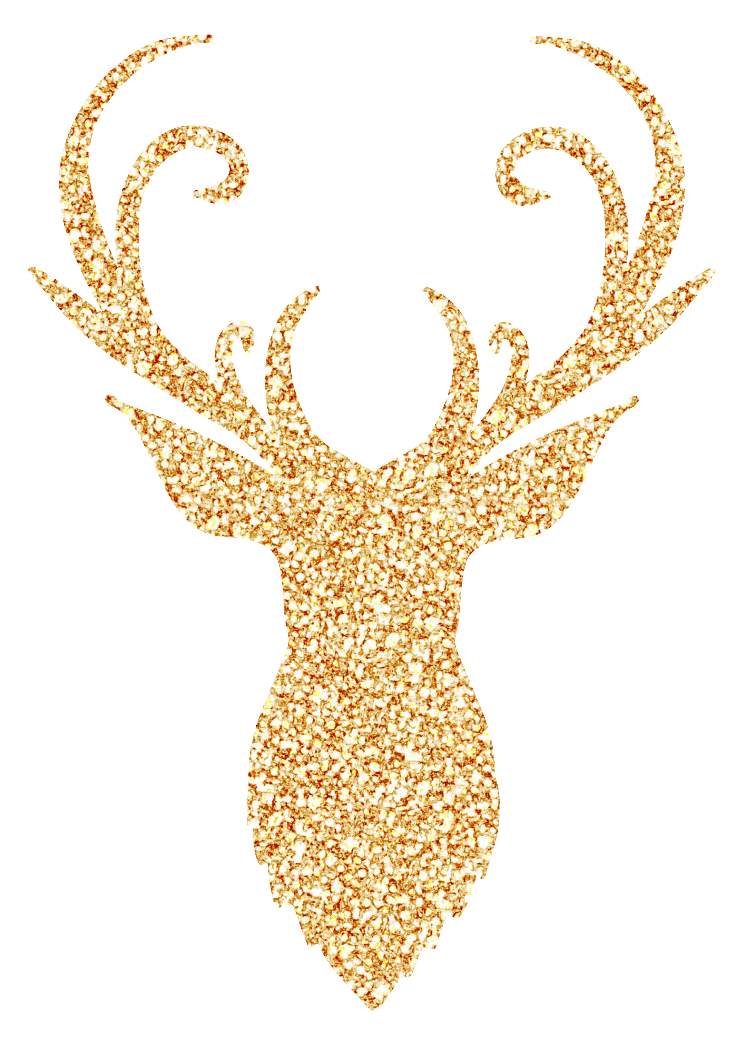 gold clipart reindeer