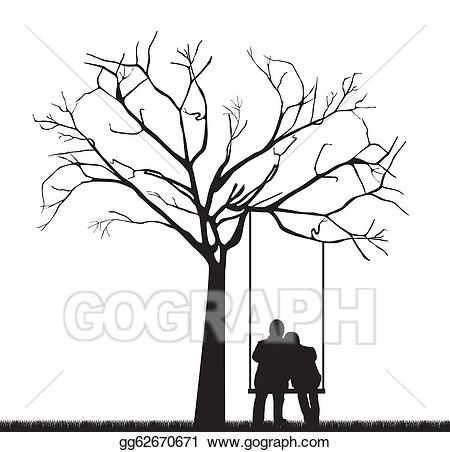 couple clipart tree