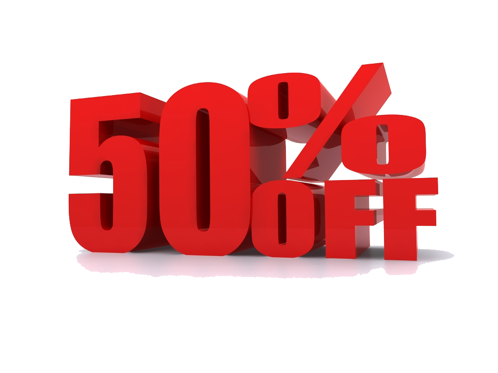 coupon clipart 50%
