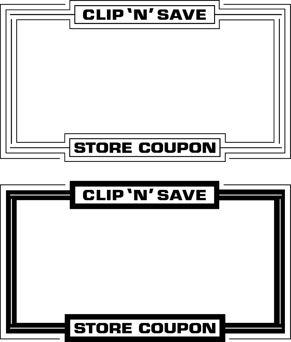 coupon clipart blank