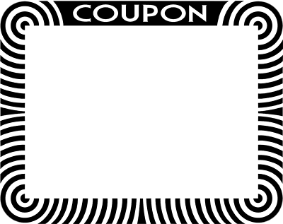 coupon clipart clipart black and white