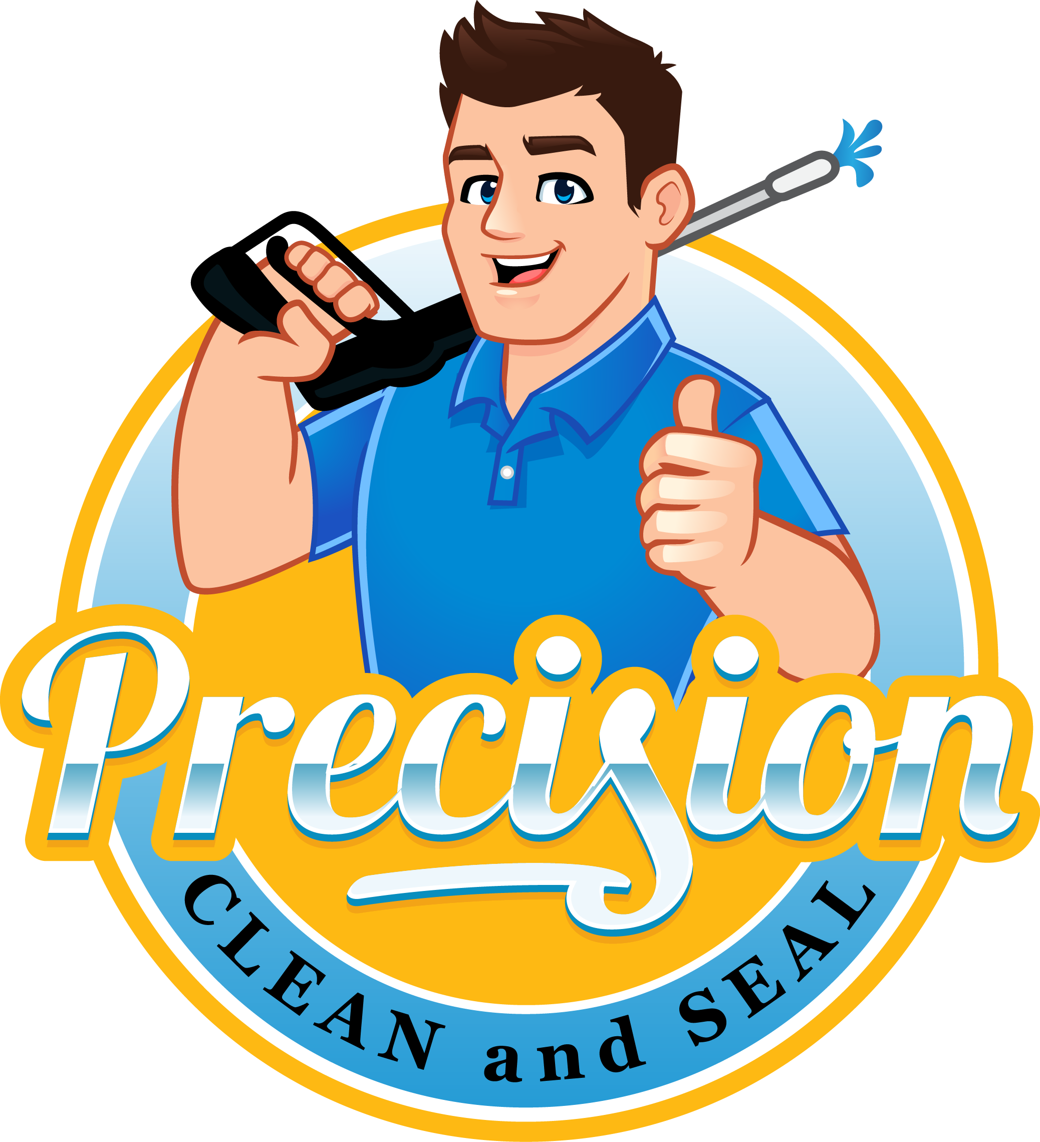 Precision clean and seal. Coupon clipart gutter cleaning