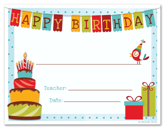 Coupon clipart happy birthday. Gift certificate template primary