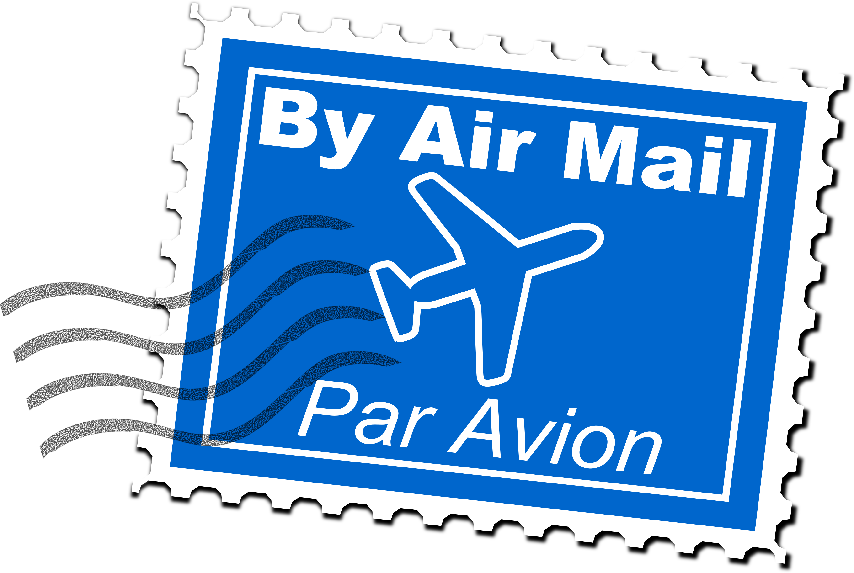 Air mail postage stamp. Envelope clipart letter post