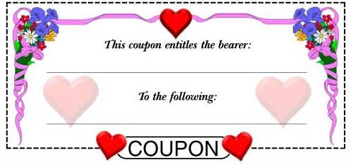Printable gift certificates free. Coupon clipart valentines massage
