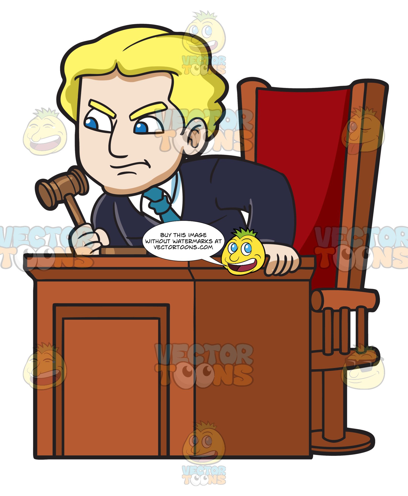 court clipart angry judge