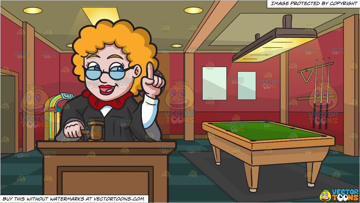 Court clipart judge table. A happy female ordering