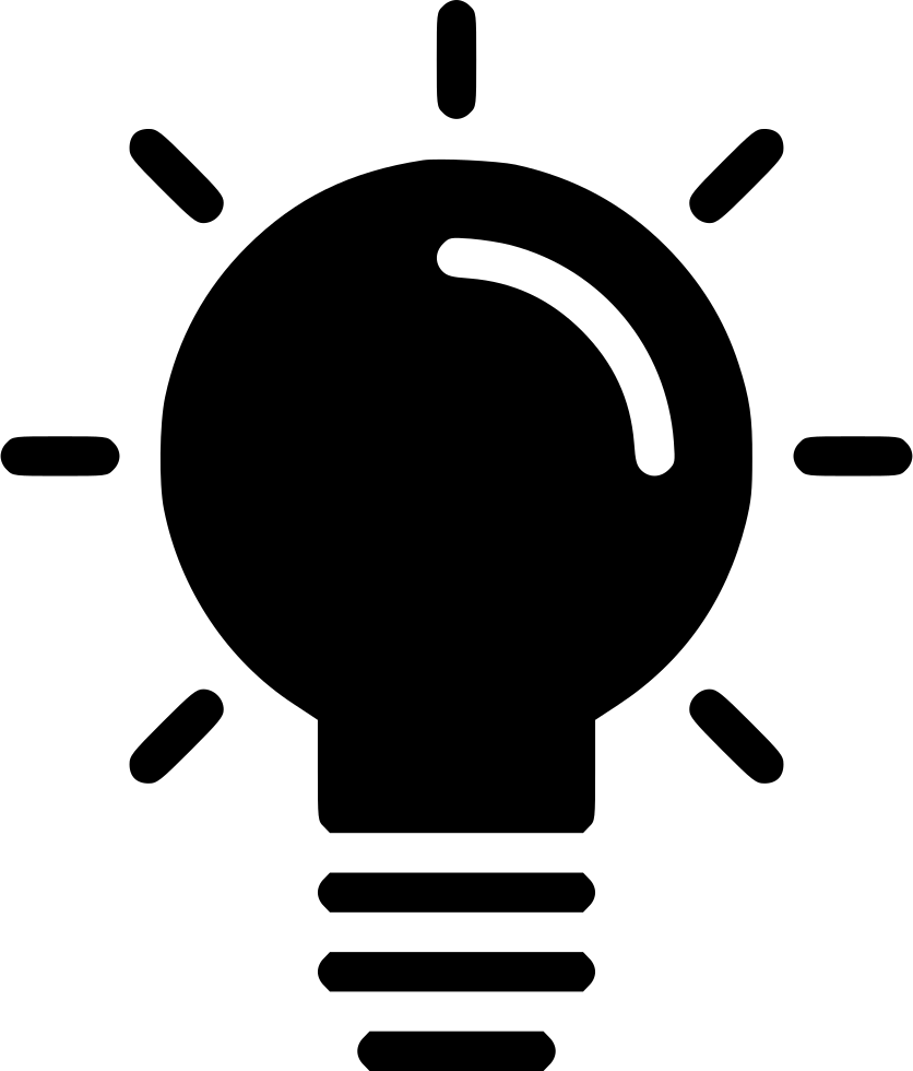 Creativity svg png icon. Idea clipart lamp