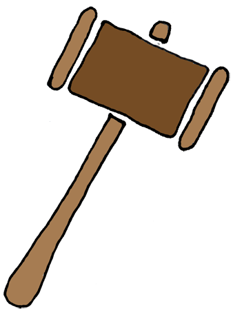 gavel clipart mallet