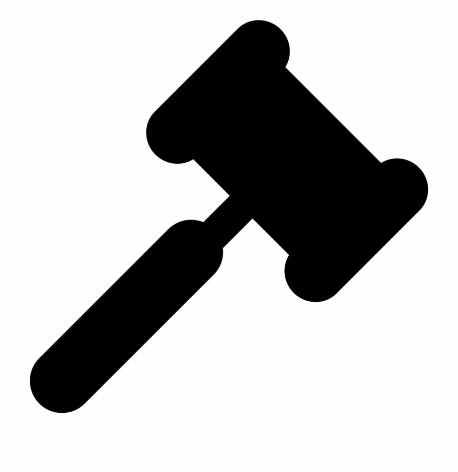 Gavel silhouette png transparent. Court clipart mallet
