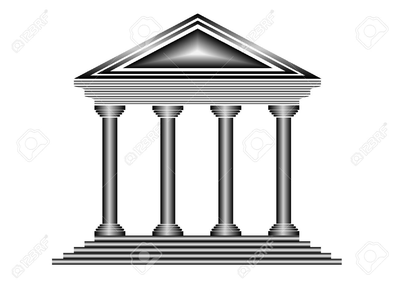 courthouse clipart black and white