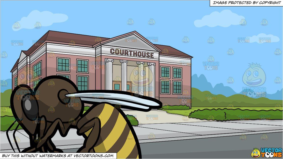 courthouse clipart cartoon