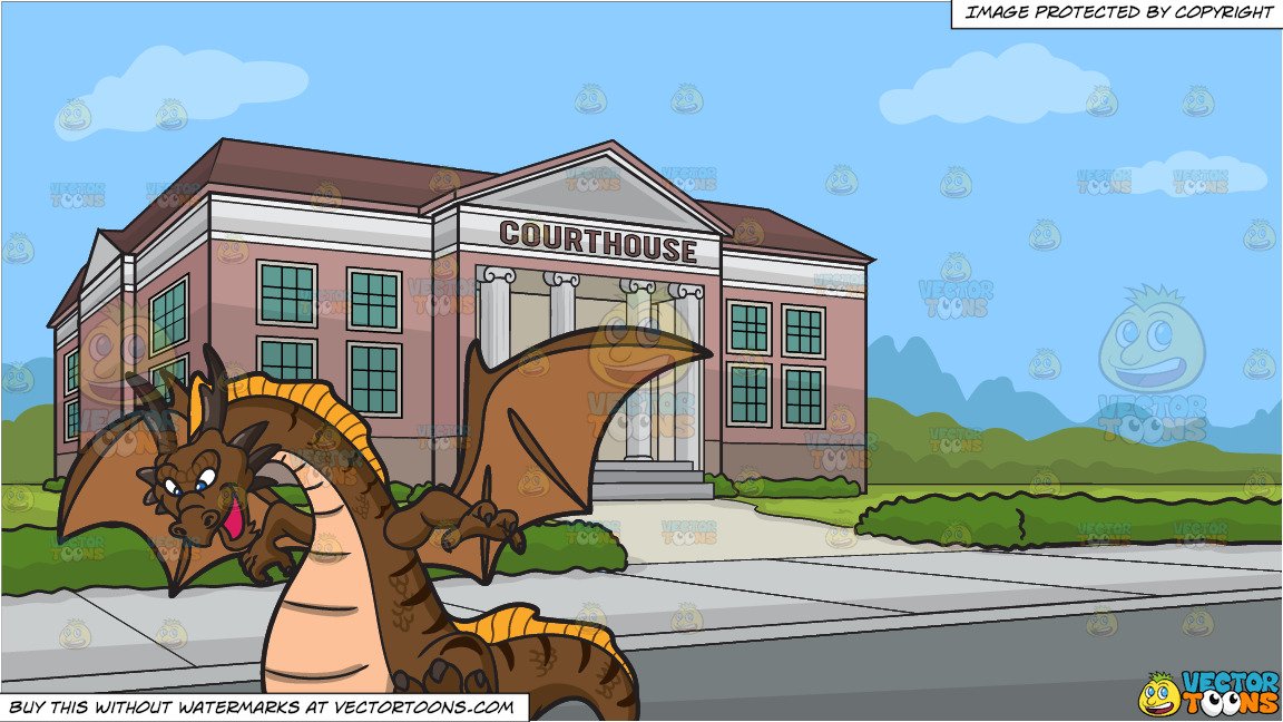 Courthouse clipart governemnt. A dragon having fun