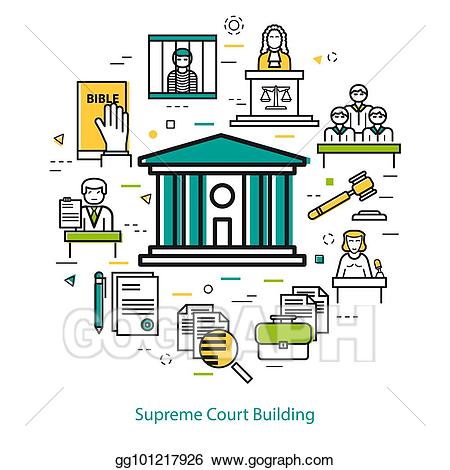 Courthouse clipart judge supreme court. Vector stock building round