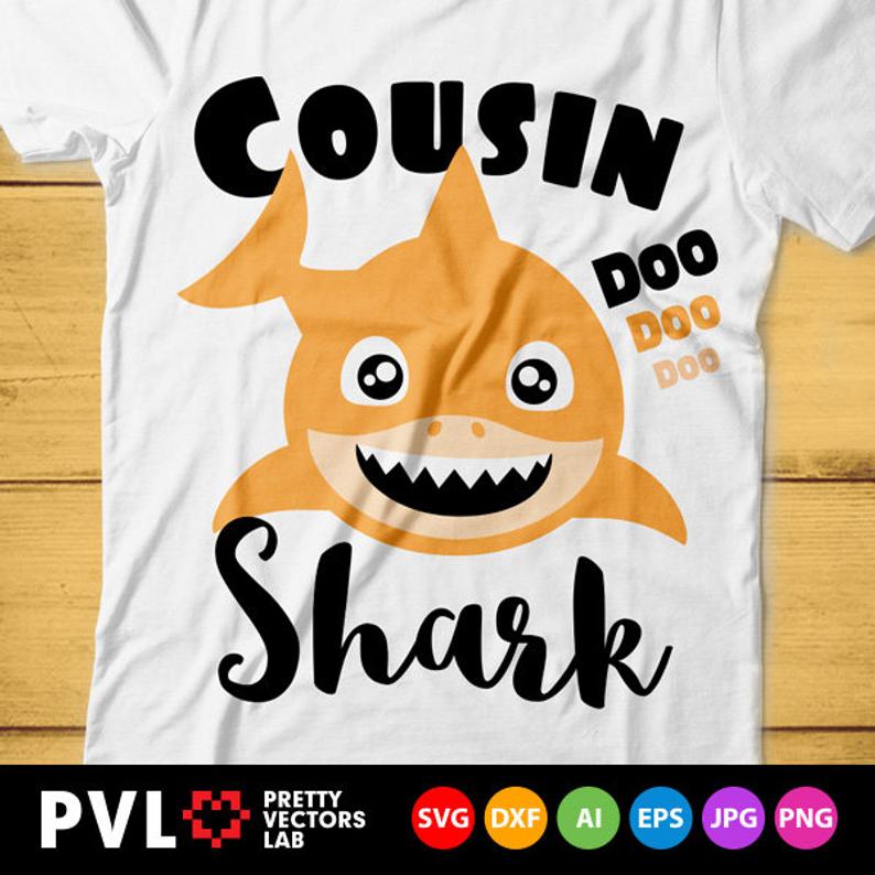 Cousins clipart autumn. Boy cousin shark svg