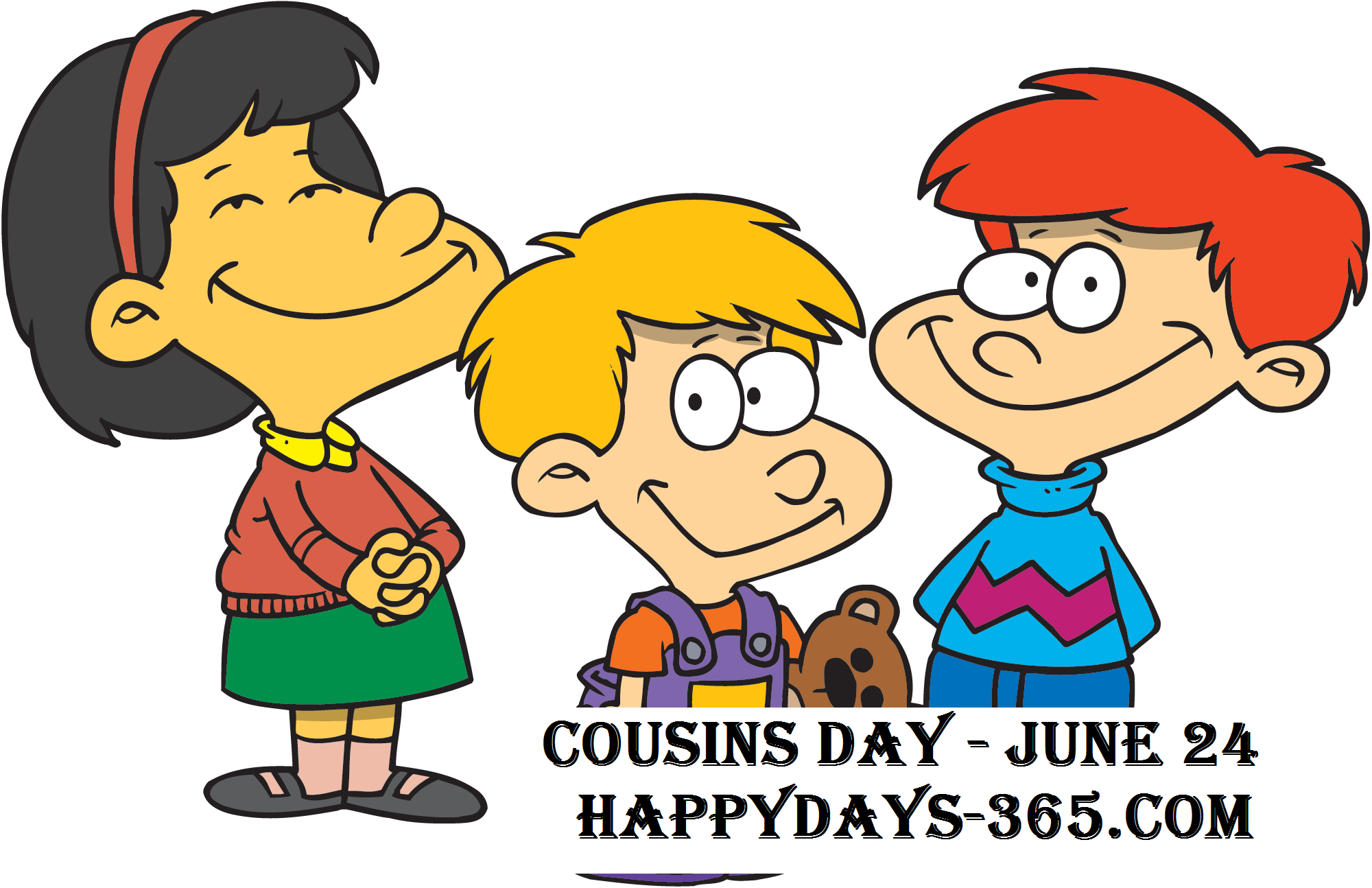 cousins clipart children's