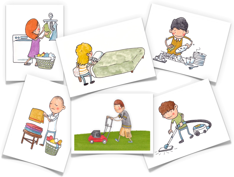 Dish clipart chore. Chores this is the