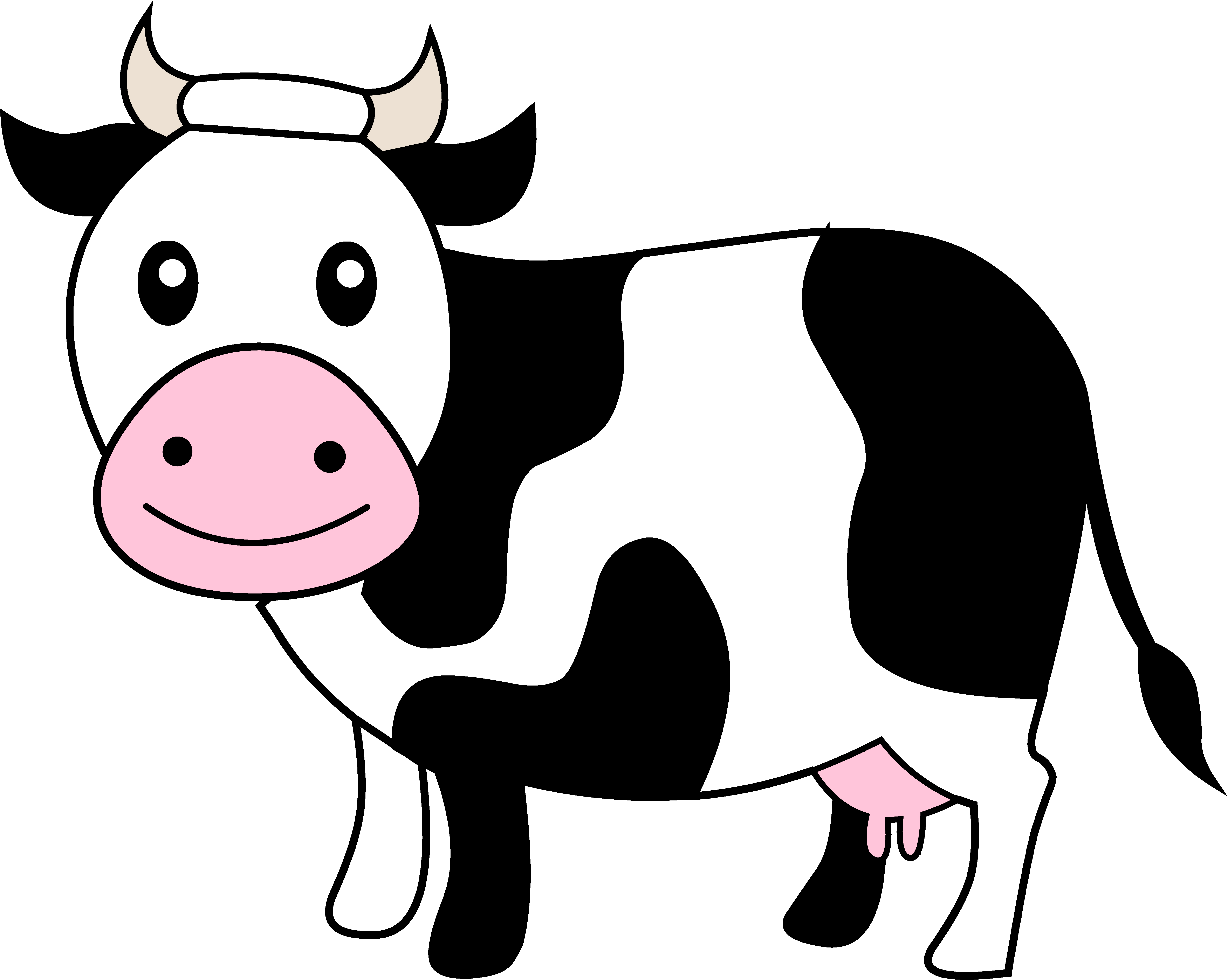 Cow clip art embroidery. Working clipart paired