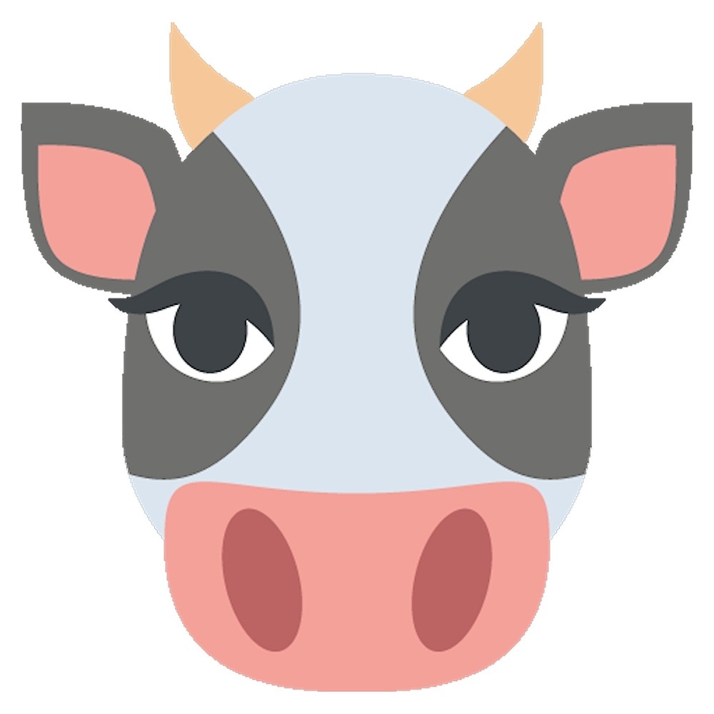 Cow clipart emoji. By scrappydesigns redbubble 