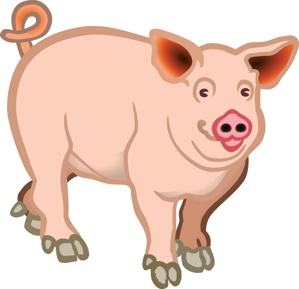 cow clipart pig