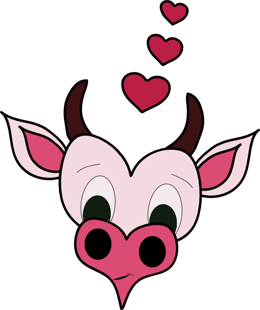 love clipart cow