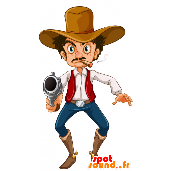 Purchase mascot mustachioed man. Cowboy clipart bandit