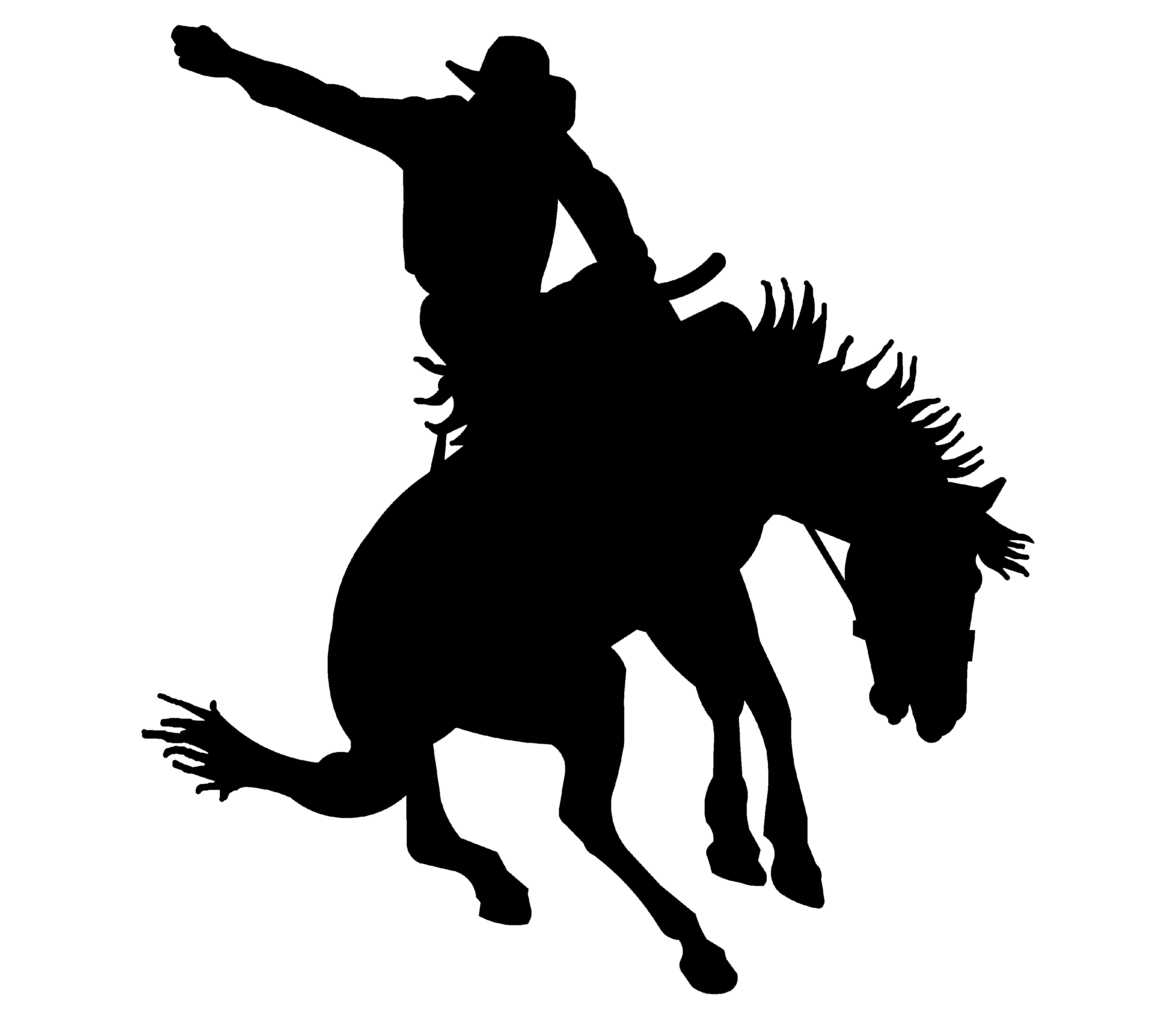 cowboy clipart bronc rider