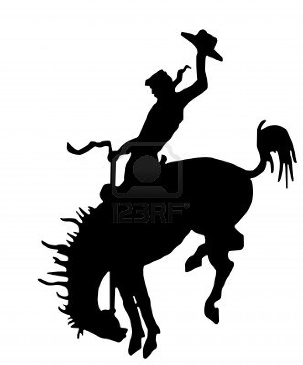cowboy clipart bronc rider