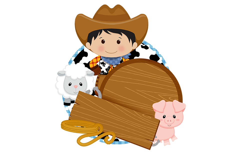 cowboy clipart frame