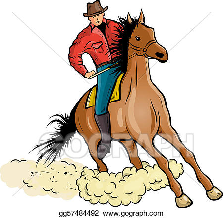 cowboy clipart horse rider