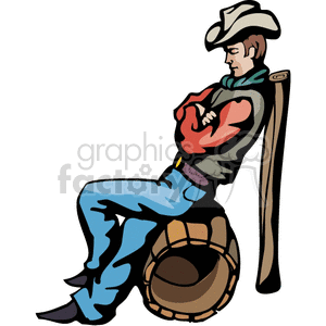 Cowboys royalty free . Cowboy clipart rest