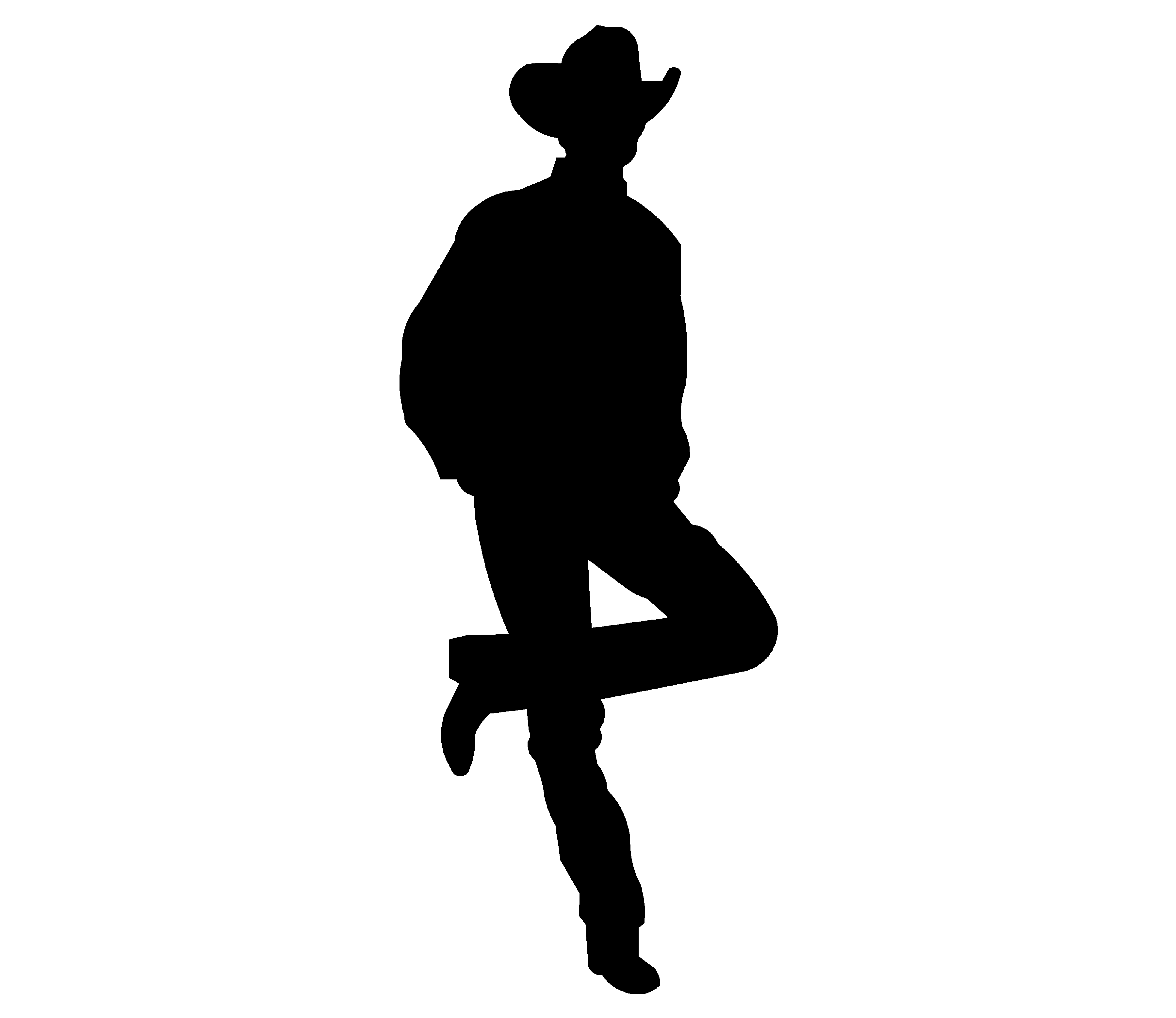 cowboy clipart silhouette