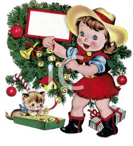 cowgirl clipart christmas