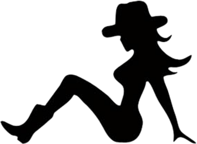 Cowboy silhouette clip art. Cowgirl clipart mudflap girl
