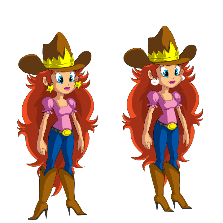 Cowgirl clipart princess. Peach by jesse lopez