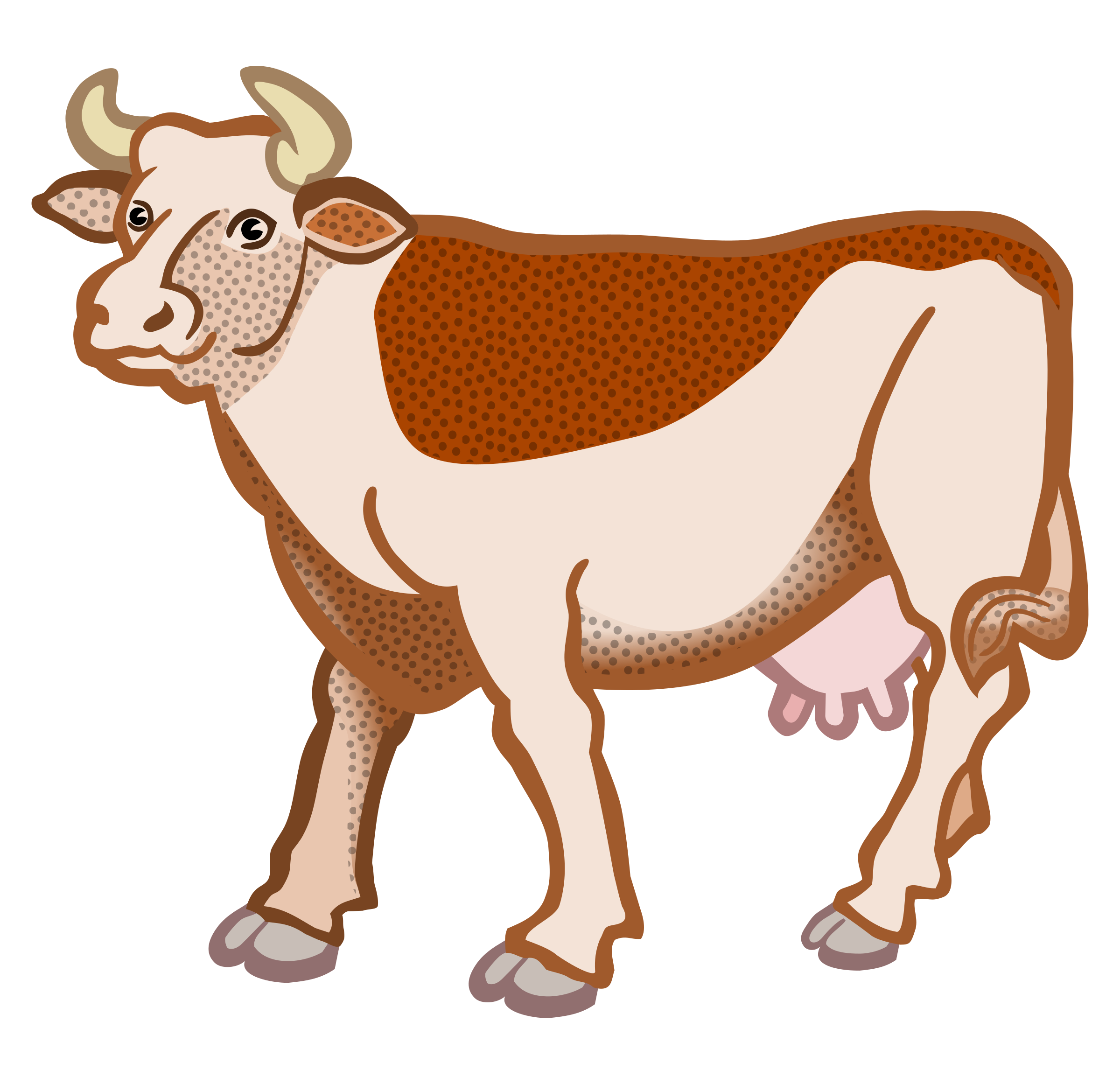 cows clipart colored