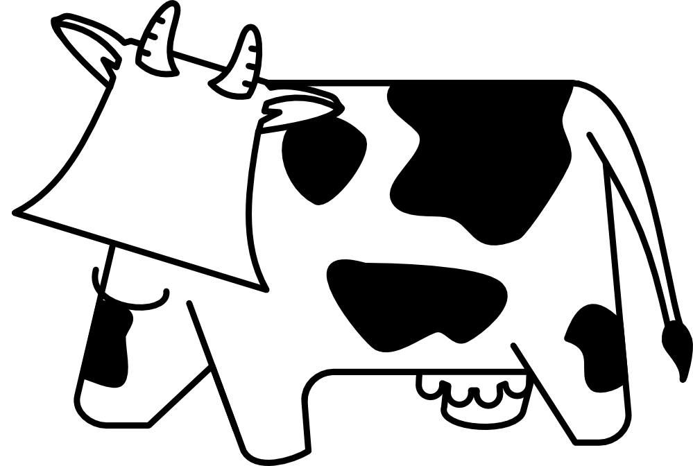 cows clipart easy