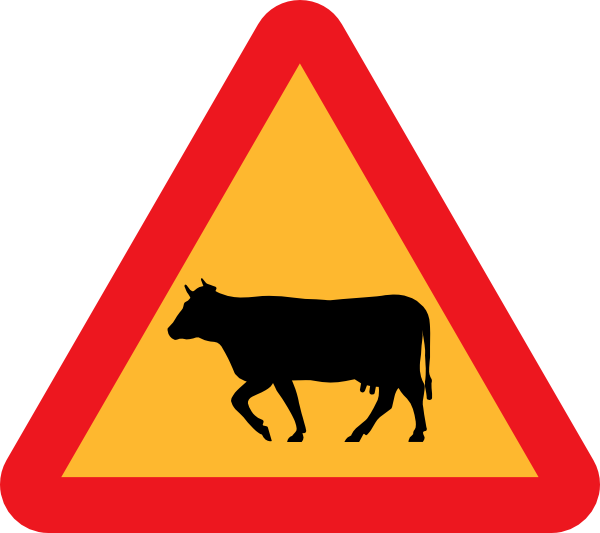 cows clipart sign