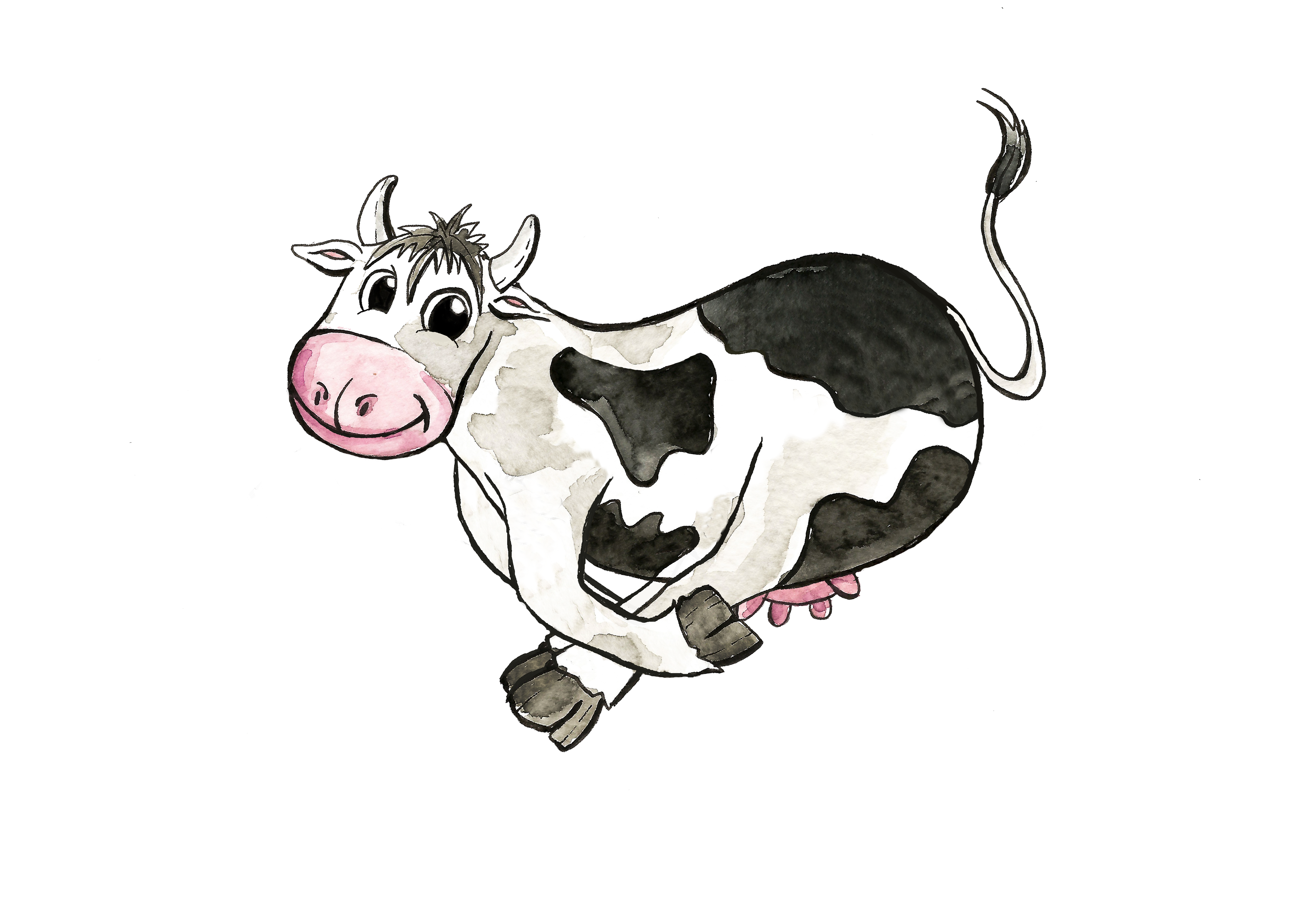 cows clipart watercolor