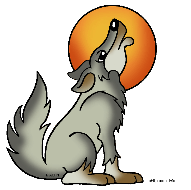 Wolf clipart cute. Howling coyote 